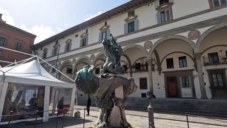 a fountain in a historic florence square