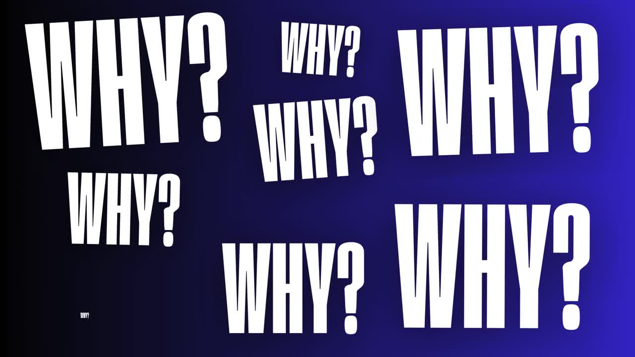 Animated “Why?” Question Mark Pop Up Concept animation Illustration — Confusion, Curiosity, Uncertainty, Doubt Symbol