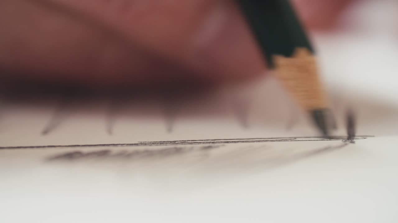 ⁇  종이에 연필 그림을 그리는 카메라