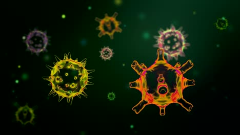 coronavirus covid-19 bacteria microscopic microbiology loop animation