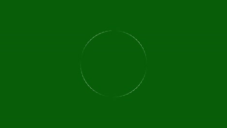 green background with a white circle outline