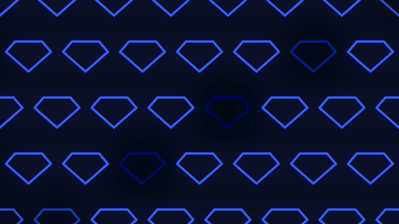 el patrón de diamante azul en negrita brilla sobre un fondo negro