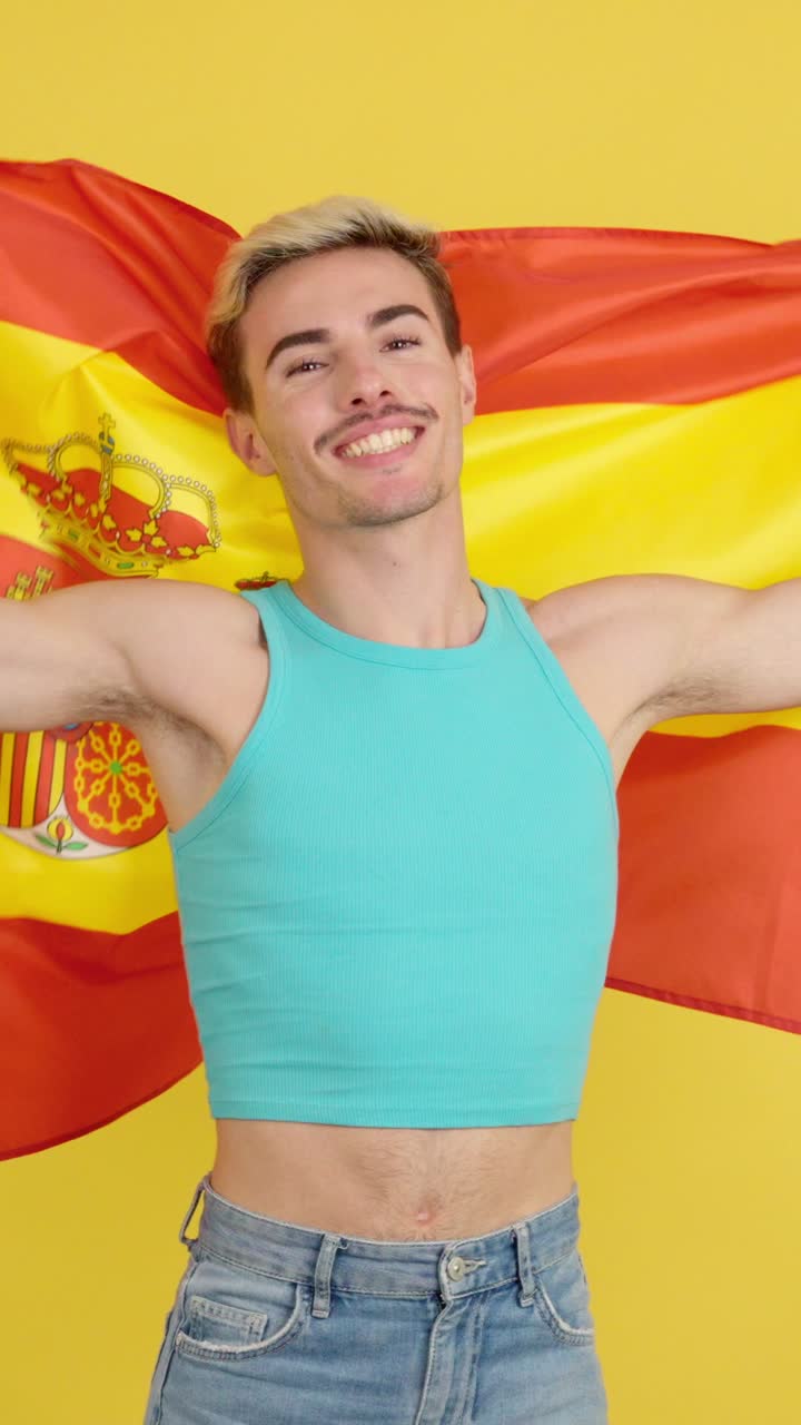 Man with Spanish flag