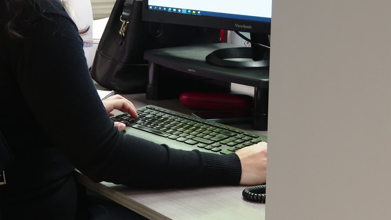 Business Office Scene with Workers