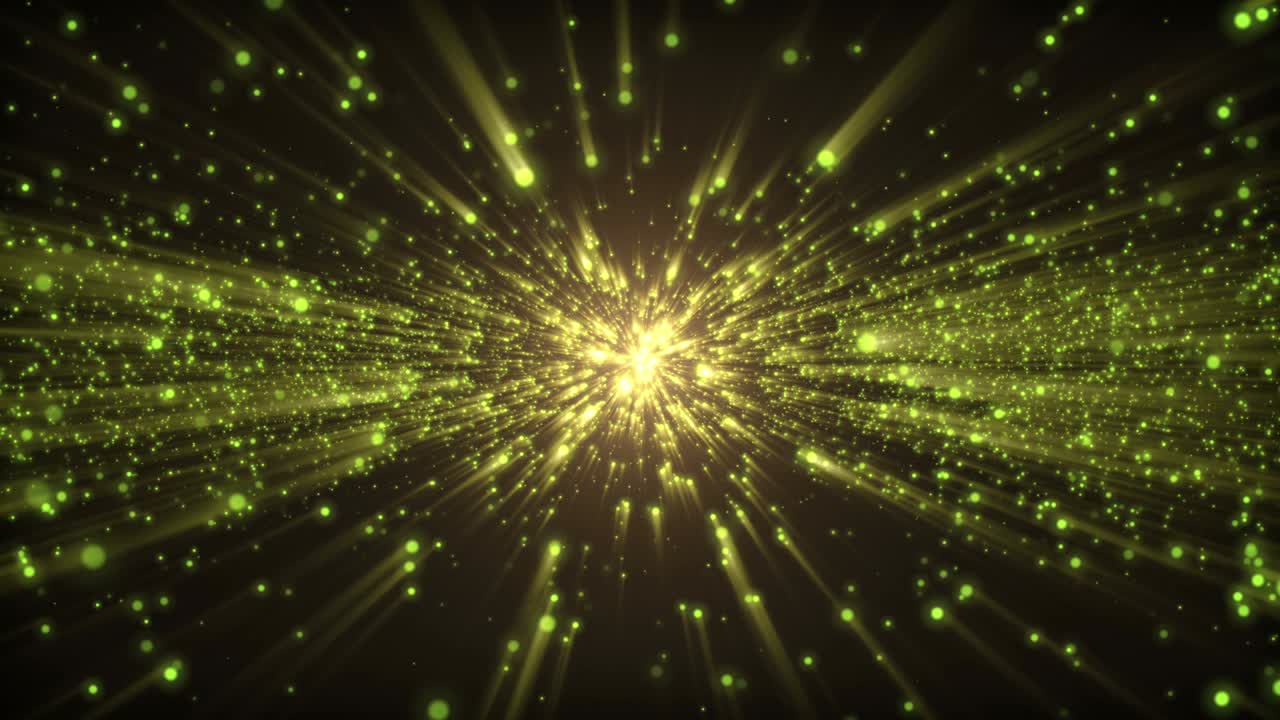 녹색 날아다니는 입자 배경 4k