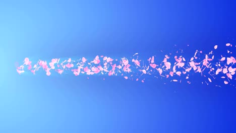 espiral partícula brillante de las flores de cerezo. patrón sakura. baile de cerezo japonés. vórtice de pétalos rosados. animación de bucle abstracto.
