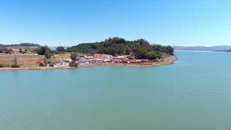 Aerial-shot-of-a-large-industrial-plant-for-the-production-of-Brickyard-on-the-coast-of-Sao-Francisco-Bay