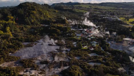 stunning aerial shot of empty tourist attraction during new zealand lockdown