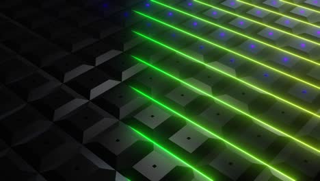 patrón geométrico abstracto con luces de neón