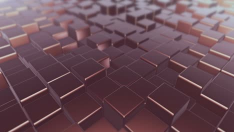 movimiento lento cubos de metal 3d bucle sin costuras