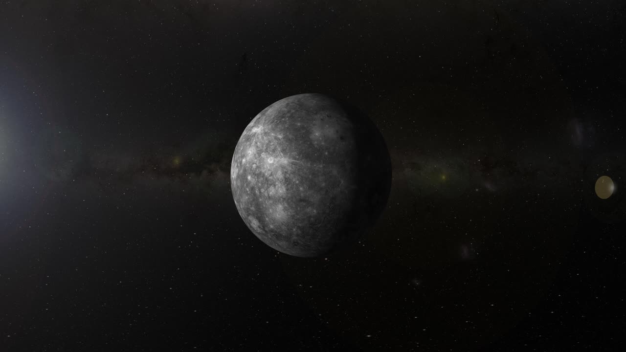 Timelapse of Mercury rotating in the cosmos