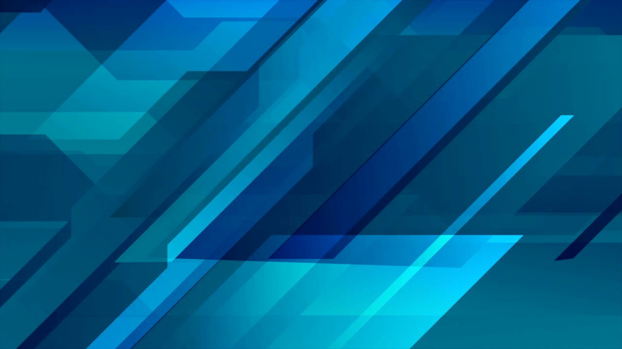 Animazione video astratta geometrica tecnologica blu scuro