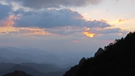 the beautiful mount huangshan mountain in anhui province, china is surrounded by clouds and mist，high mountain clouds and mist, a fairyland on earth