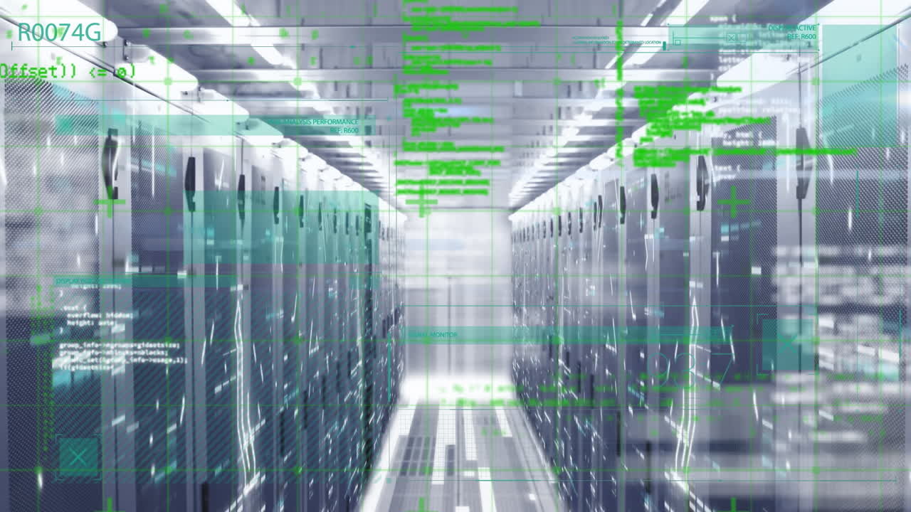 Animation of data processing over computer servers