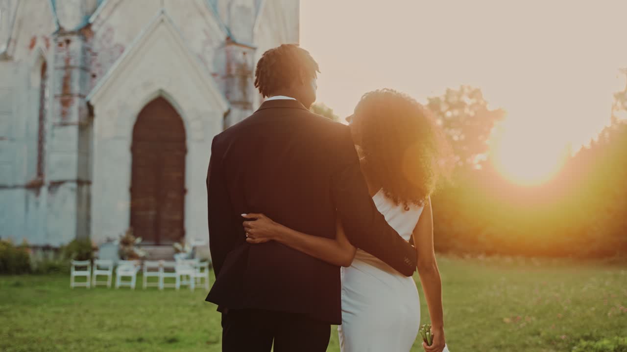 A Bride and Groom Celebrate Their Wedding