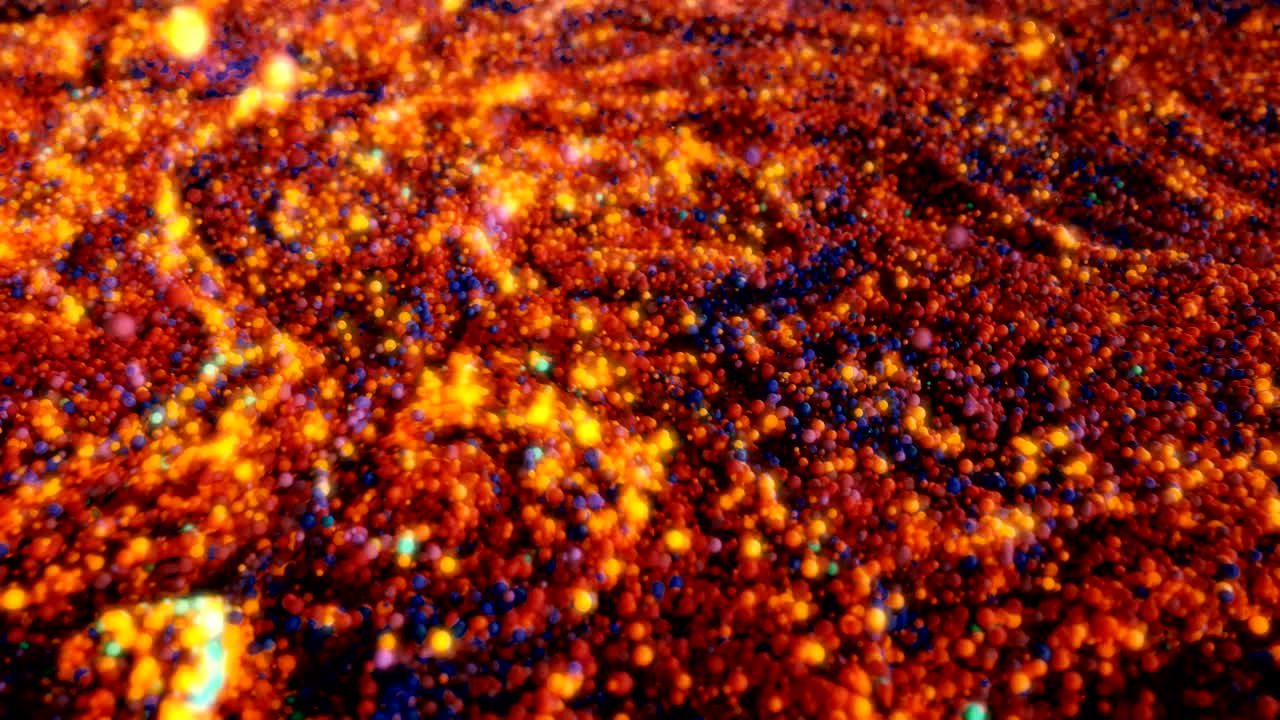 esferas abstractas girando como la pintura.