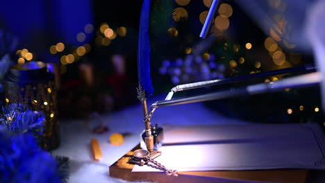 robotic arm taking the writing pen from a holder and passing it to another arm. da vinci robot is getting ready to write. blurred backdrop.