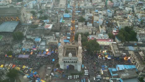 hyderabad charminar aerial view at day time