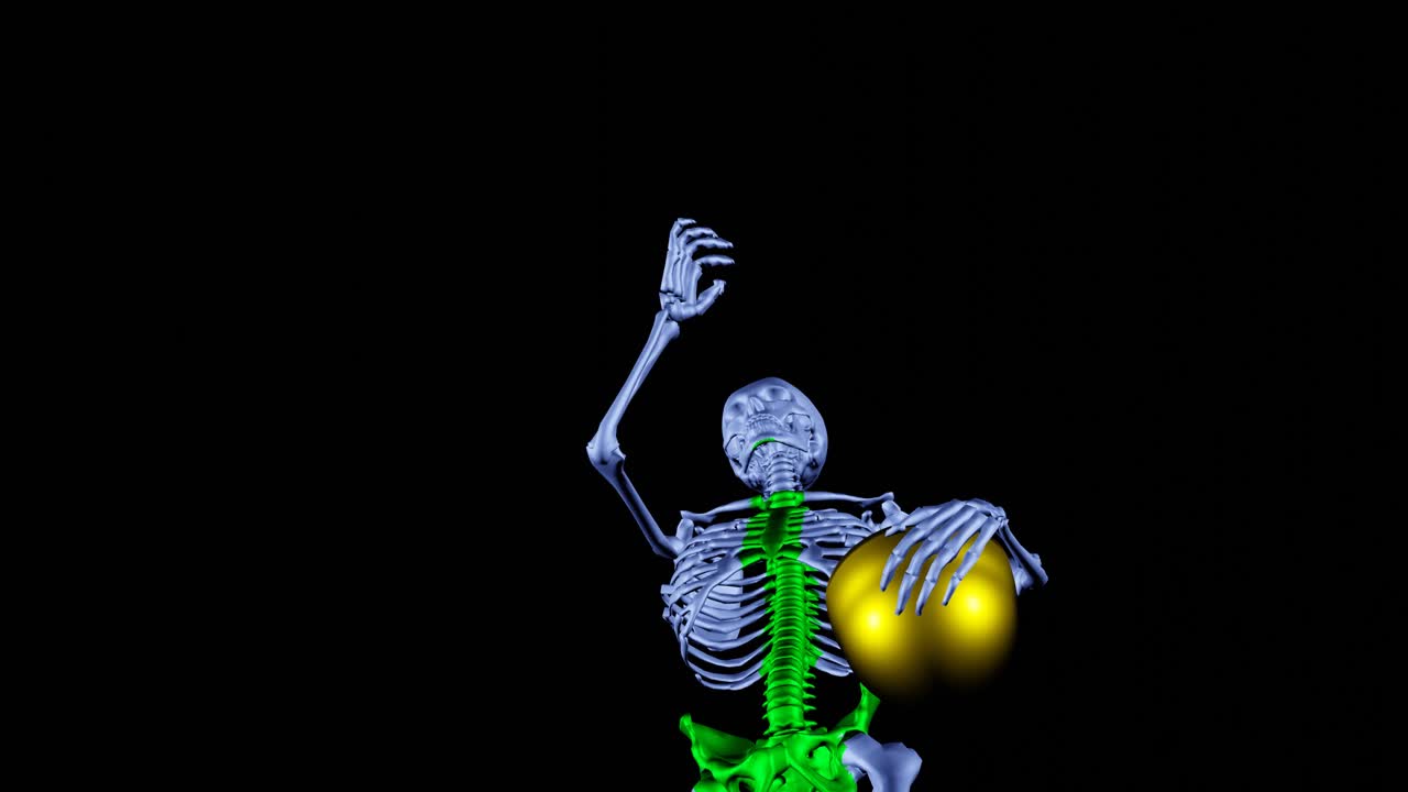 skelton che raccoglie alcuni fiori -ex ecc