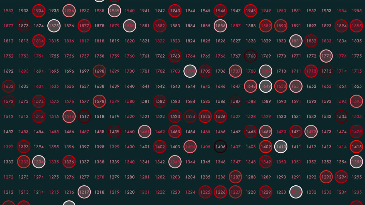 Motion random numbers pattern with neon color on black gradient
