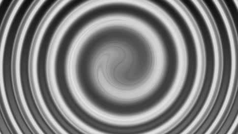 hipnótico ondulado suave giro en blanco y negro en un fondo oscuro animación de bucle. renderización 3d. 4k, resolución ultra hd video de stock