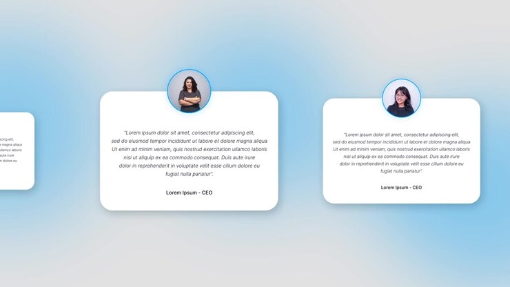 Modello di interfaccia animata per testimonianze e recensioni clienti SaaS