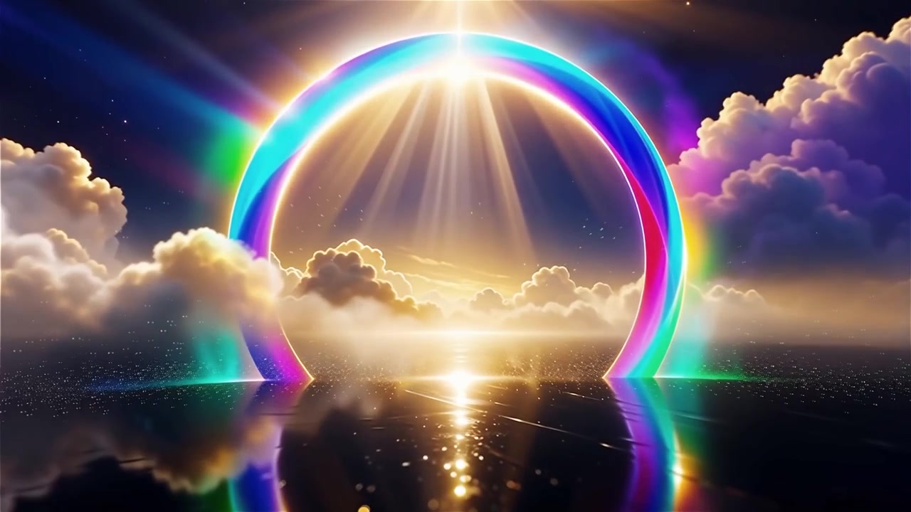 Christian Heavenly Light Worship Background