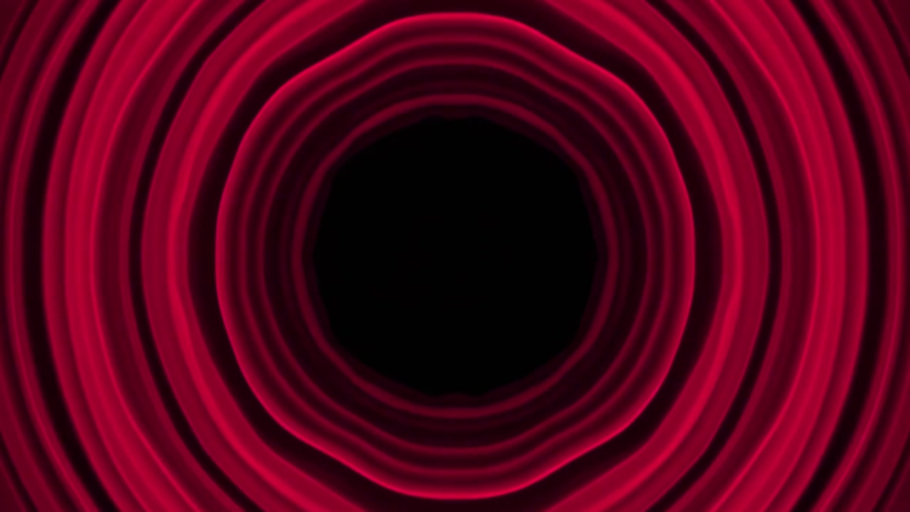 Abstract Red Concentric Circles Expanding Outward