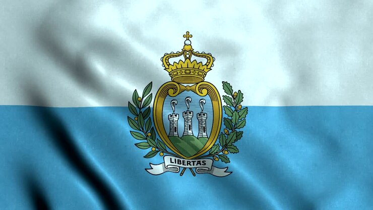 Bandiera 4K senza soluzione di continuità e in loop di San Marino