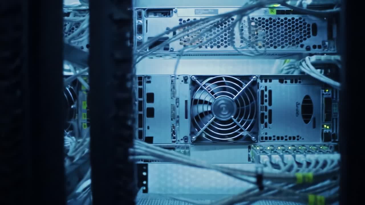 dentro de una sala de servidores