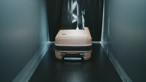 suitcase at airport security screening