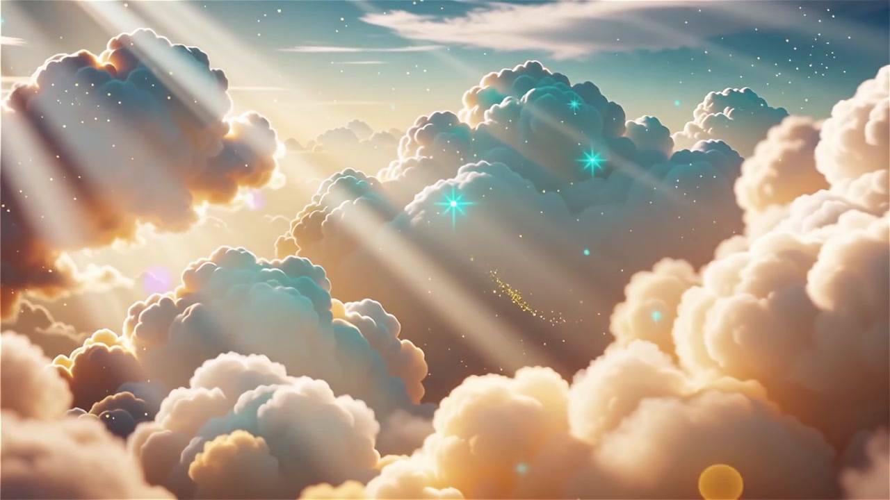 Christian Heavenly Light Worship Background