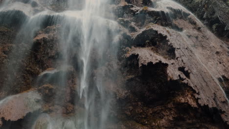 Cinematic-slow-motion-shot-of-a-waterfall-in-the-Philippines,-Asia,-120FPS,-4K,-Slomo