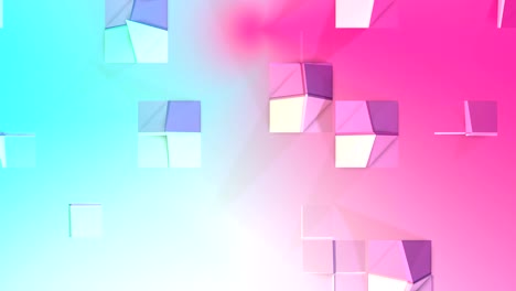 abstracto simple azul rosa baja poli superficie 3d como fondo de sueño. suave baja poli fondo de movimiento de desplazamiento de polígonos de color rosa azul puro. fondo de bucle sin costuras 4k fullhd con espacio de copia