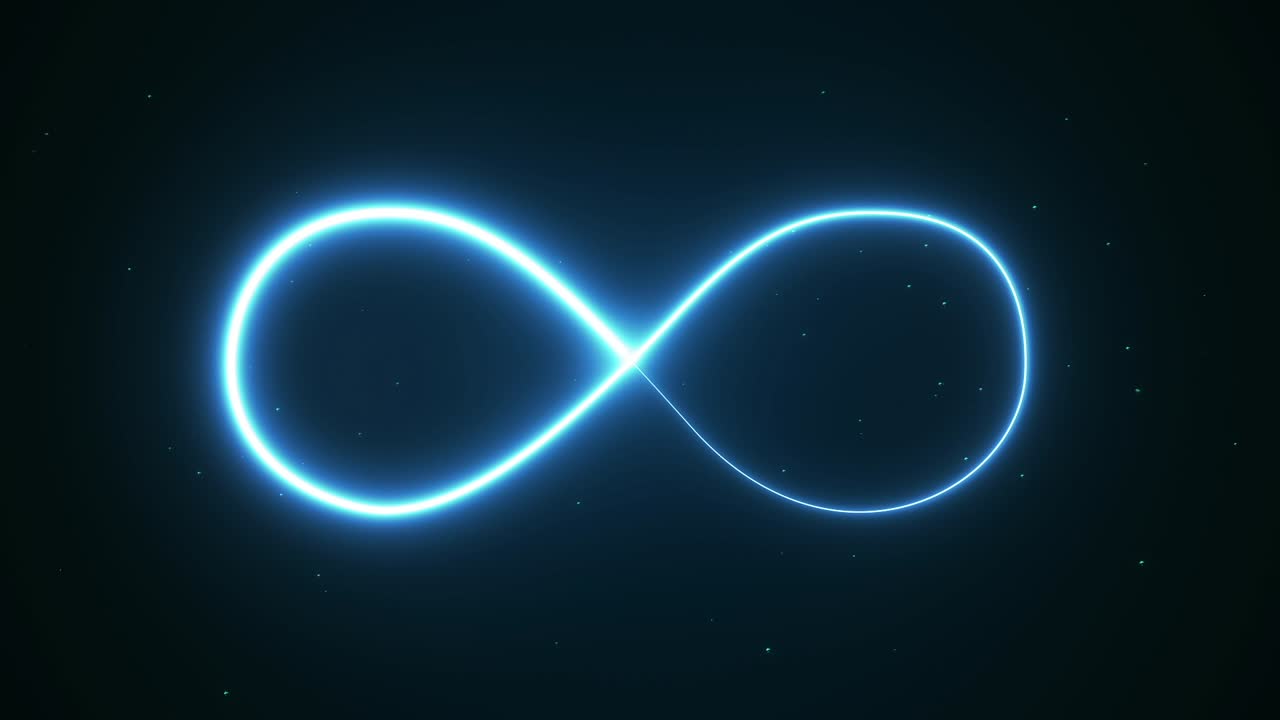 símbolo de infinito brillante