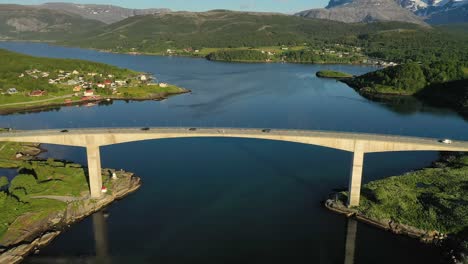 bridge over whirlpools of the maelstrom of saltstraumen, nordland, norway. beautiful nature norway natural landscape.