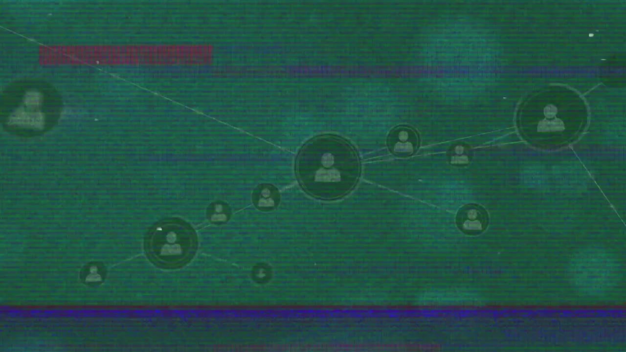 Animation of network of connections over spots