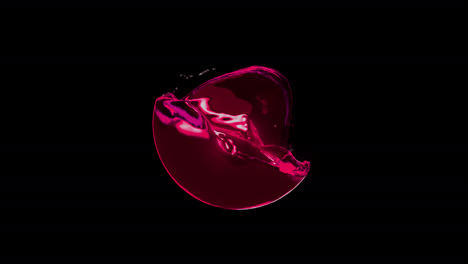 pink liquid splash sphere