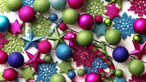 Christmas-decoration-top-view-