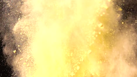 explosion of golden powder