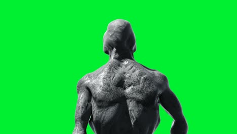 animación de monstruos aterradores. físico, movimiento, desenfoque. animación realista en 4k. pantalla verde
