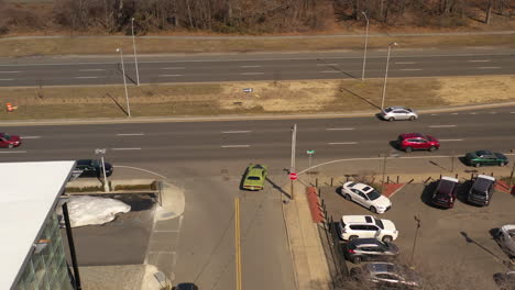 an-aerial-shot-over-a-suburban-neighborhood-on-a-sunny-day