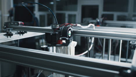 a close-up view of a 3d printer creating an object layer by layer