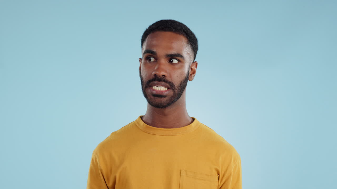 Thinking, anxiety and stress of black man