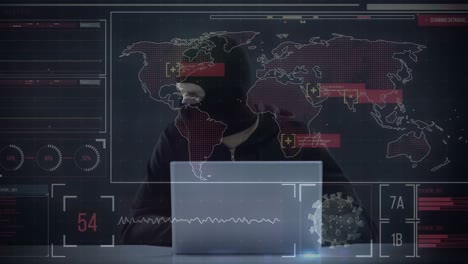 Animación-Del-Procesamiento-De-Datos-Sobre-Un-Hacker-Con-Una-Computadora-Portátil