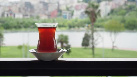 turkish tea with a view