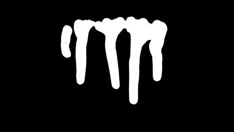 white ink dripping over black screen background