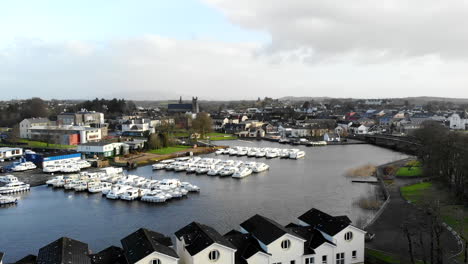 Aerial---Over-the-houses-fly-towards-to-jetty