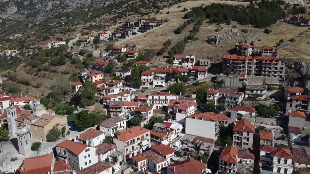 Orbiting around the Church of Saint George, Arachova, Greece