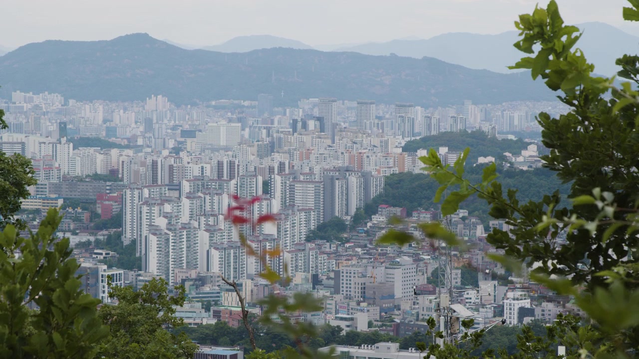 Vista dall'alto dal Namsan, che si affaccia su Yaksu.